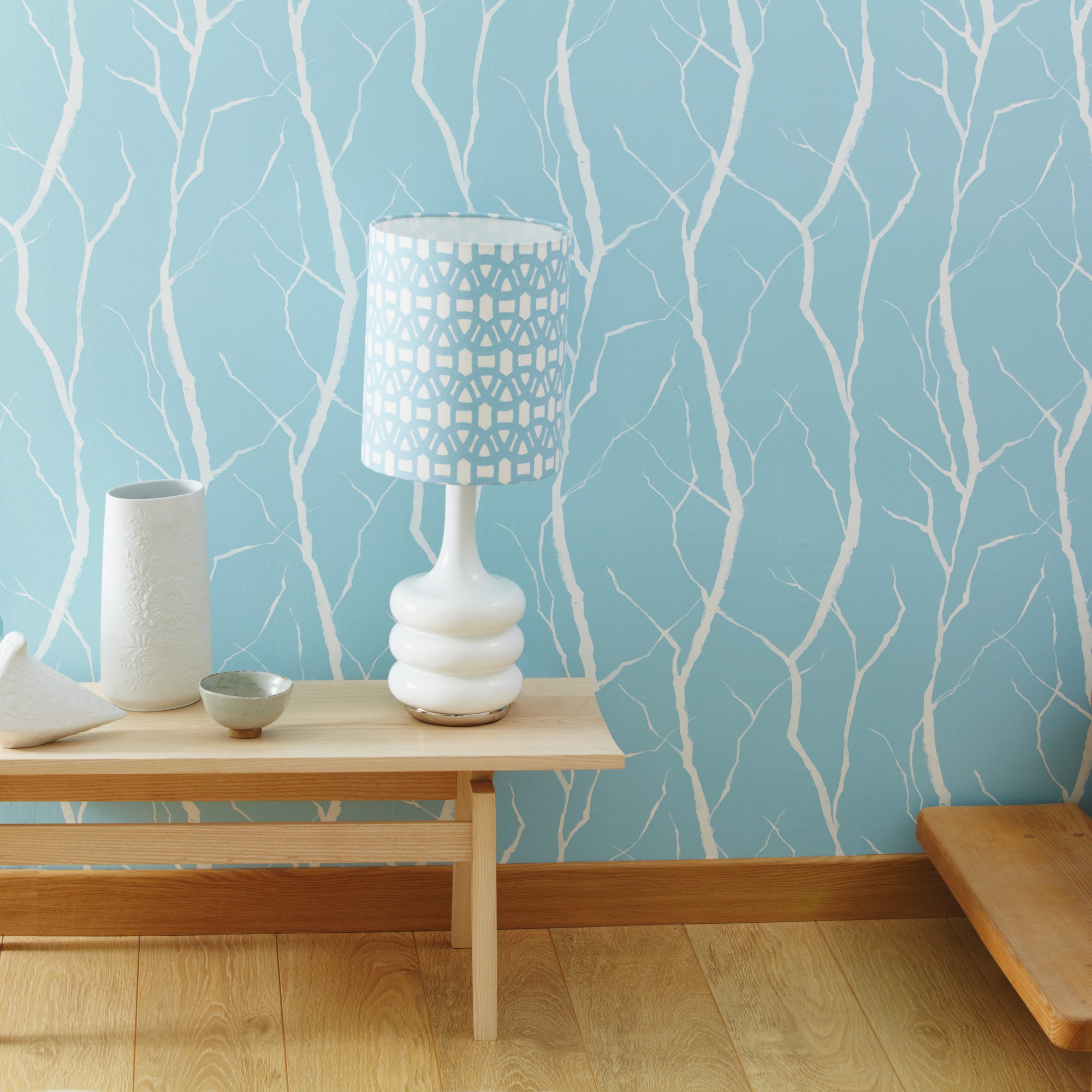 Branch Wallpaper 110241 By Scion In Powder Blue Chalk